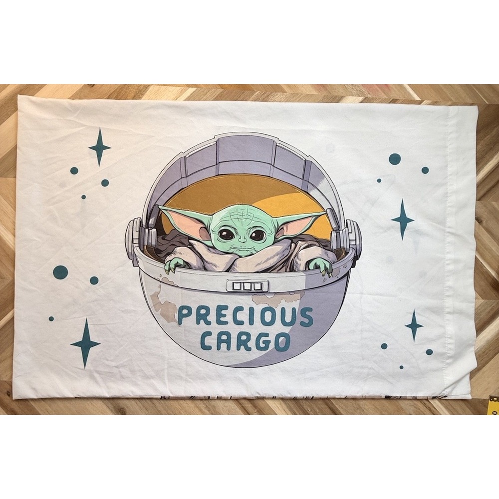 Star Wars Grogu Baby Yoda Precious Cargo‎ Pillowcase Space Galaxy Cute
